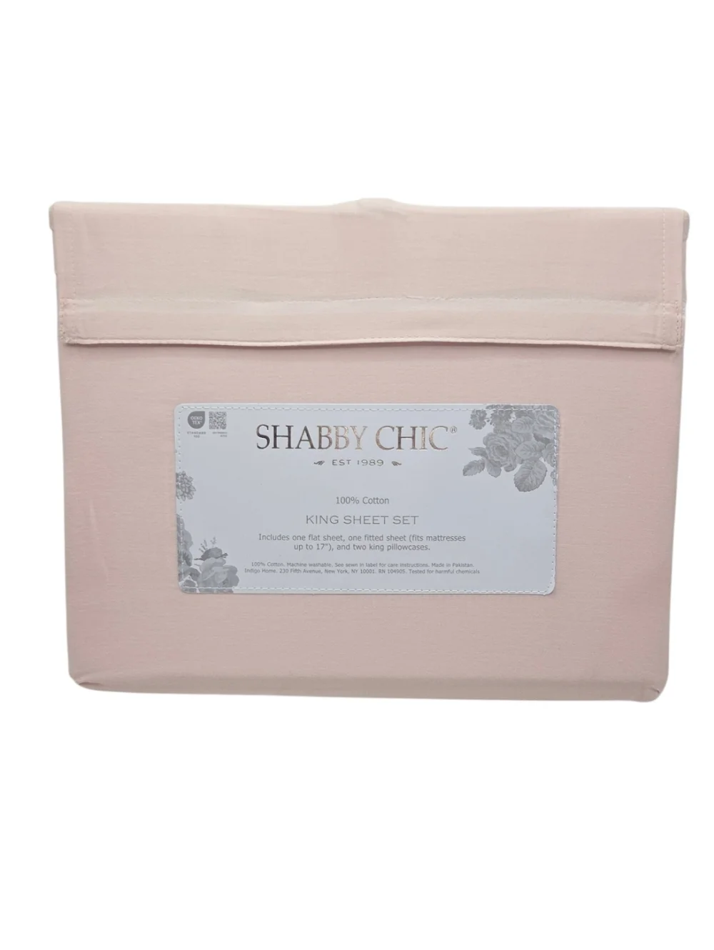 Shabby Chic 100% Cotton‎ King Sheet Set Pink